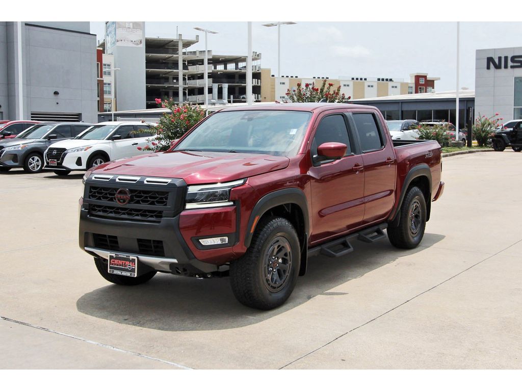 2025 Nissan Frontier PRO-4X Red at Bravo Nissan
