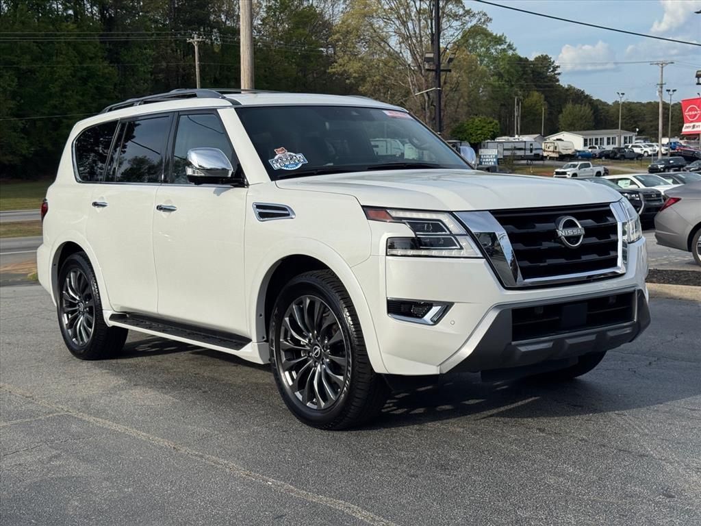Aspen White 2024 Nissan Armada Platinum RWD SUV / Crossover 4X2 7-Speed Automatic