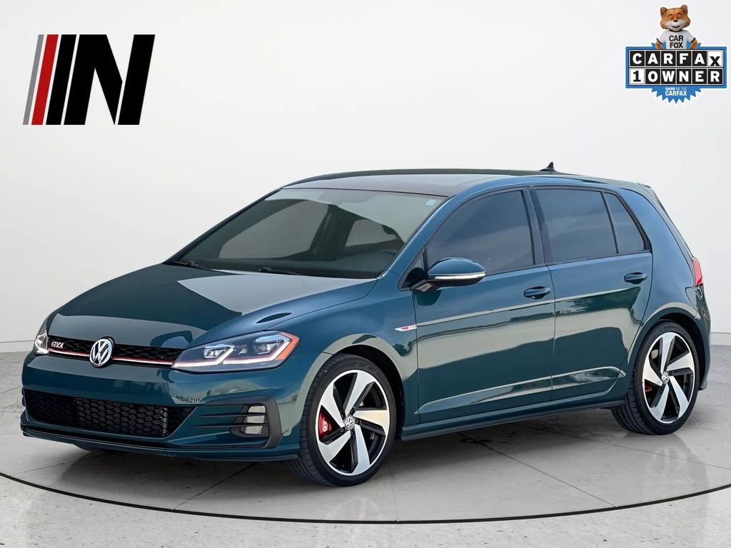 Great Falls Green Metallic 2019 Volkswagen Golf GTI 2.0T SE 4-Door FWD Hatchback Front-Wheel Drive 6-Speed Manual