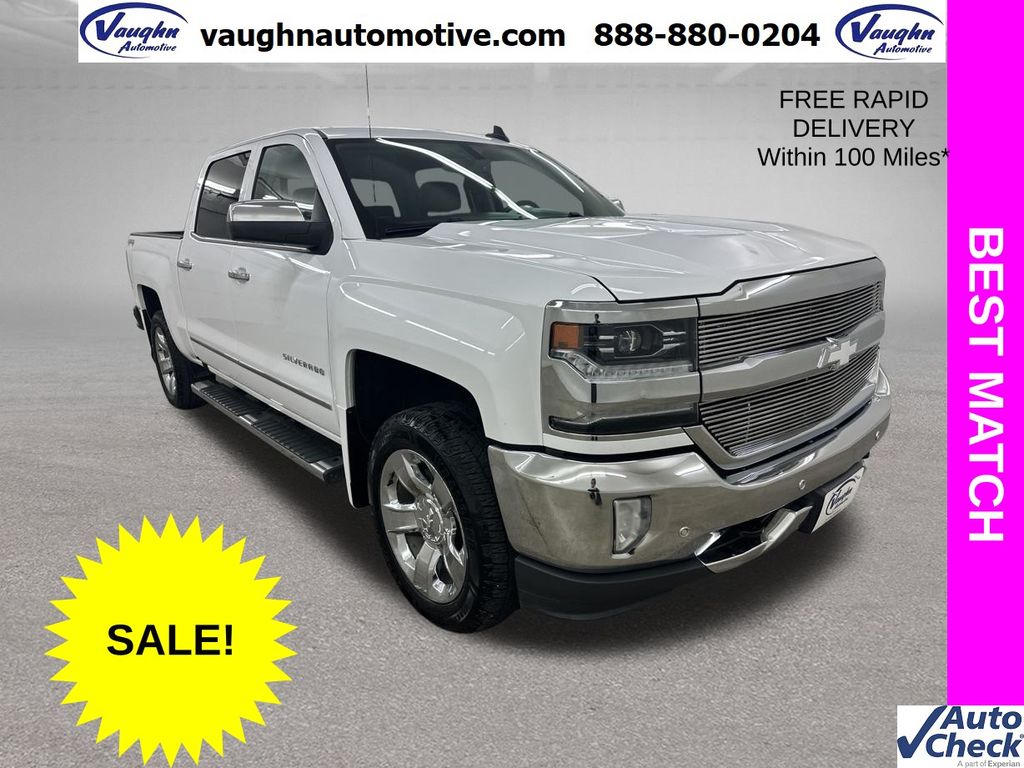 Summit White 2017 Chevrolet Silverado 1500 Pickup Truck Four-Wheel Drive 6-Speed Automatic Overdrive