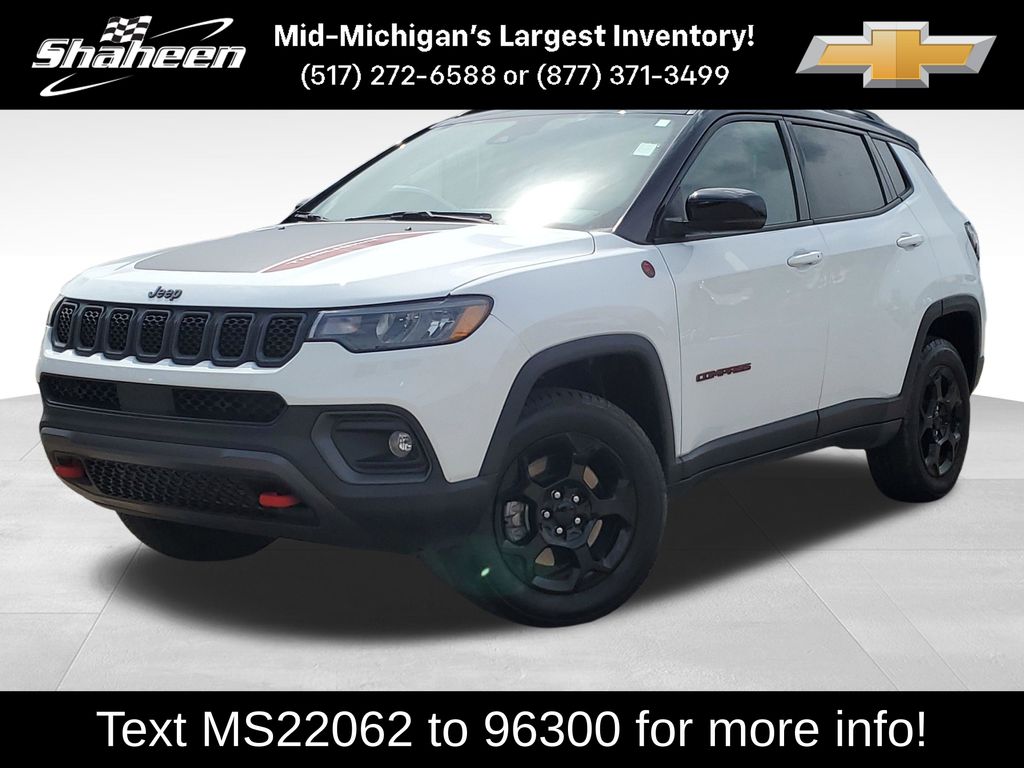 Bright White Clearcoat 2023 Jeep Compass SUV / Crossover Four-Wheel Drive 8-Speed Automatic