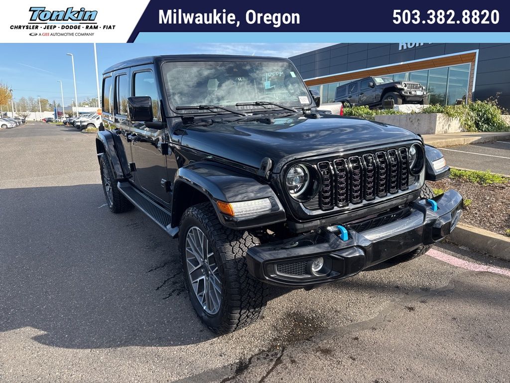 Black Clearcoat 2024 Jeep Wrangler 4xe High Altitude 4WD SUV / Crossover Four-Wheel Drive 8-Speed Automatic