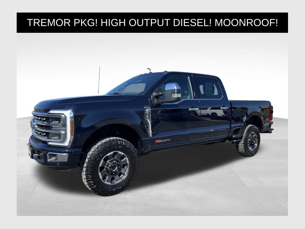 Antimatter Blue Metallic 2024 Ford F-350 Super Duty Platinum Crew Cab 4WD Pickup Truck Four-Wheel Drive Automatic