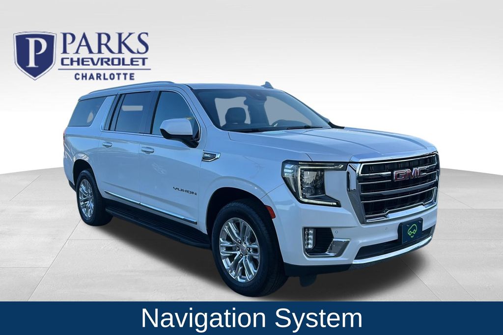 White Frost 2023 GMC Yukon XL SLT 4WD SUV / Crossover Four-Wheel Drive