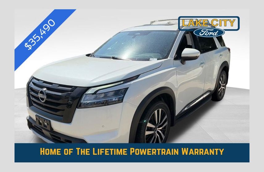 Pearl White 2023 Nissan Pathfinder SUV / Crossover All-Wheel Drive 9-Speed Automatic