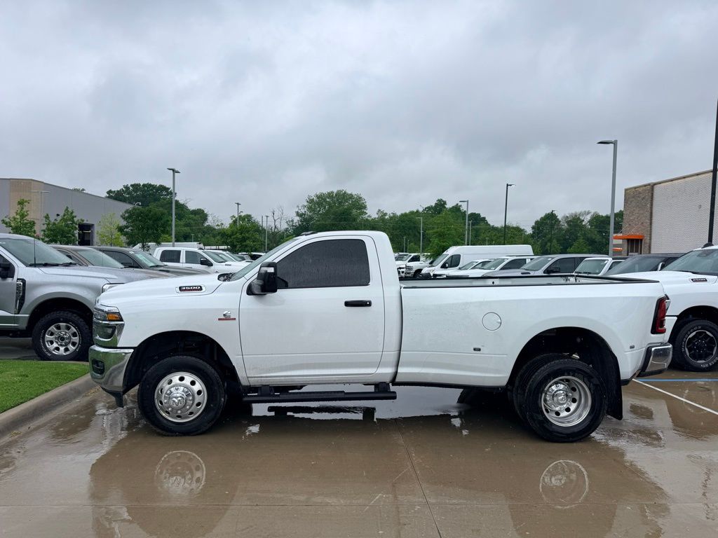 Bright White Clearcoat 2025 RAM 3500 Tradesman Regular Cab LB DRW 4WD Pickup Truck Four-Wheel Drive 8-Speed Automatic