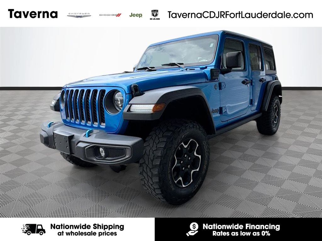 Hydro Blue Pearl Coat 2021 Jeep Wrangler 4xe Rubicon 4WD SUV / Crossover Four-Wheel Drive 8-Speed Automatic