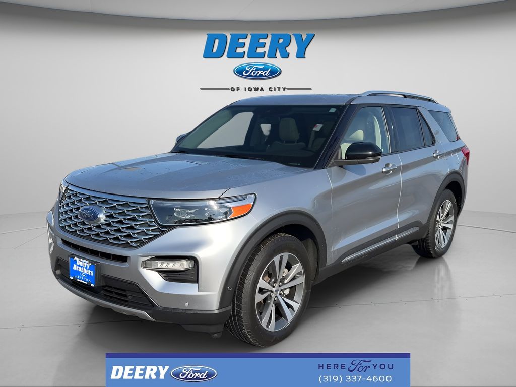 Iconic Silver Metallic 2020 Ford Explorer Platinum AWD SUV / Crossover All-Wheel Drive 10-Speed Automatic