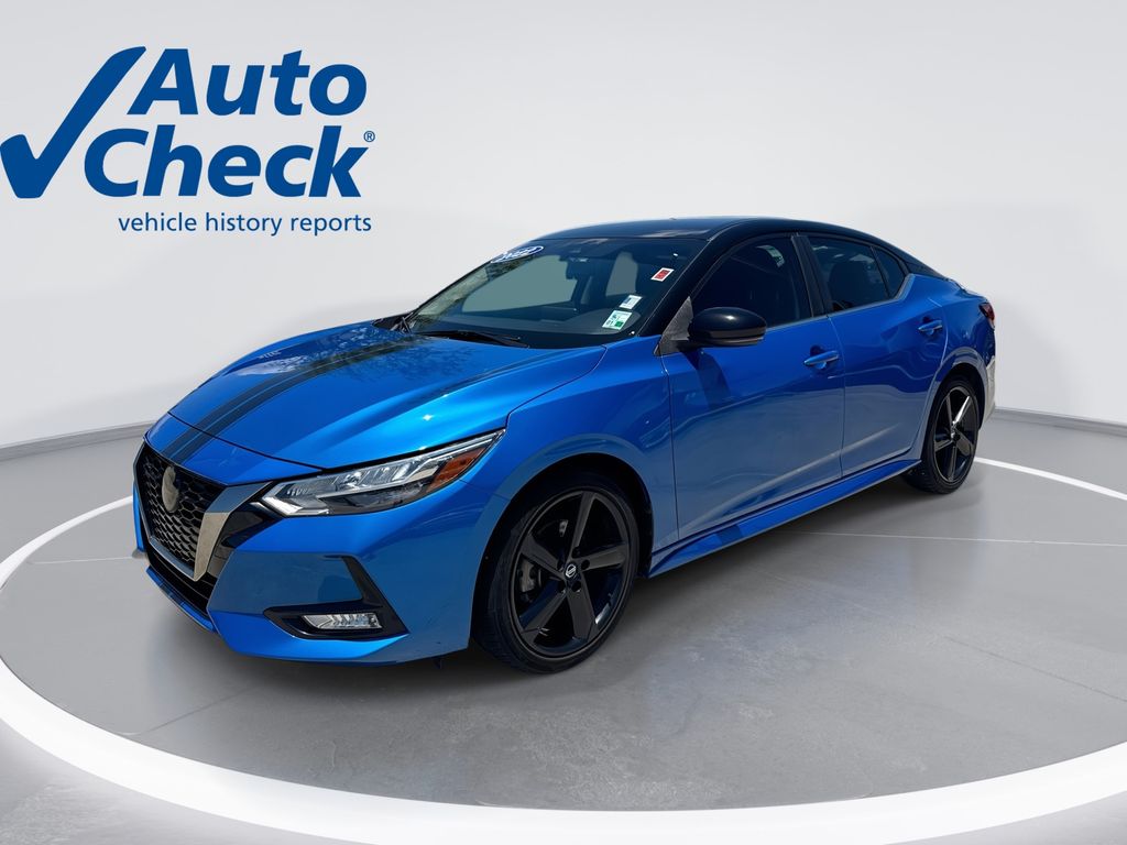 Electric Blue Metallic/Super Black 2022 Nissan Sentra SR FWD Sedan Front-Wheel Drive Continuously Variable Transmission