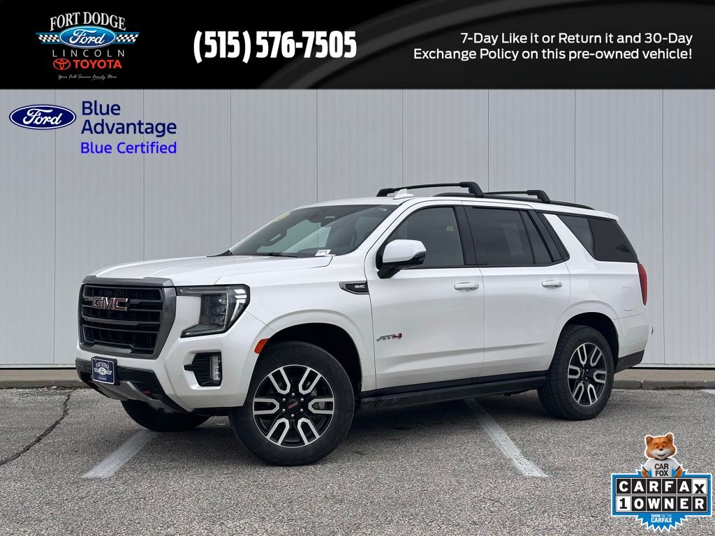 White Frost Tricoat 2021 GMC Yukon AT4 4WD SUV / Crossover Four-Wheel Drive