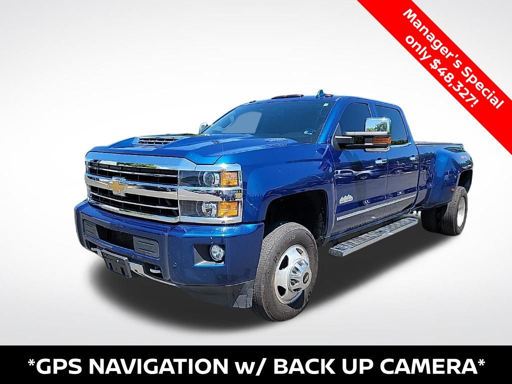 Deep Ocean Blue Metallic 2019 Chevrolet Silverado 3500HD Pickup Truck Four-Wheel Drive 6-Speed Automatic