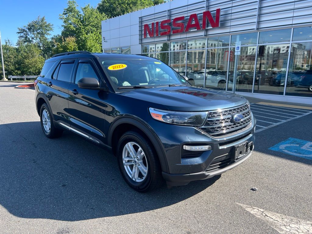 Blue Metallic 2022 Ford Explorer SUV / Crossover All-Wheel Drive Automatic