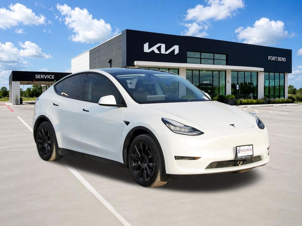 2020 Tesla Model Y Long Range White at Shottenkirk Kia Fort Bend
