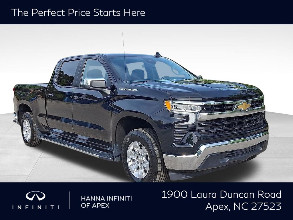 Black 2024 Chevrolet Silverado 1500 LT Crew Cab RWD Pickup Truck 4X2 8-Speed Automatic