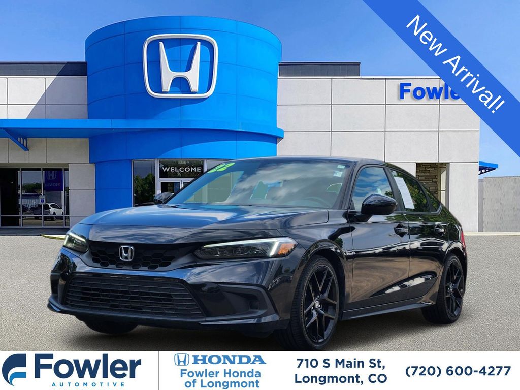 Black 2022 Honda Civic Hatchback Hatchback Front-Wheel Drive Continuously Variable Transmission