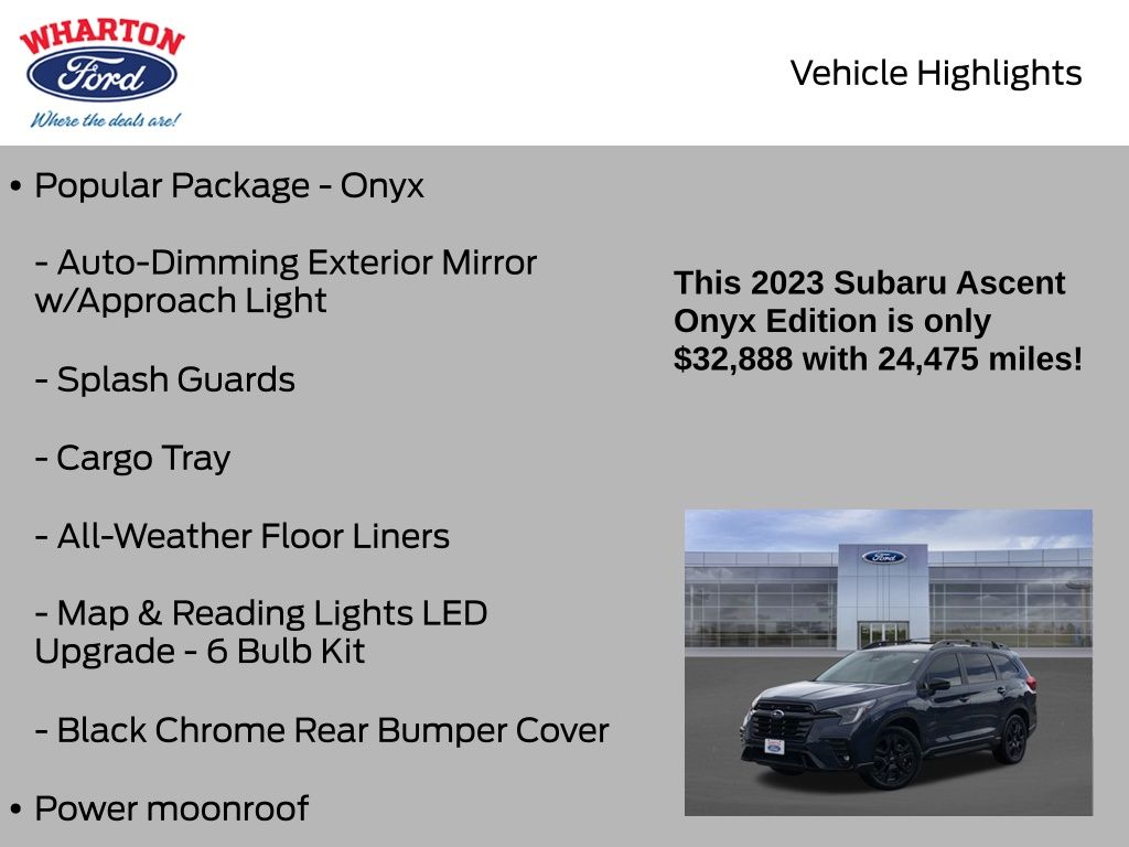 2023 Subaru Ascent Onyx Edition Blue at AutoSavvy Houston Northwest