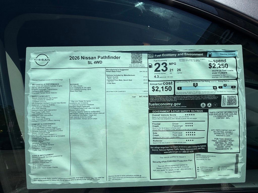 2026 Nissan Pathfinder SL Gray at South Hills Kia