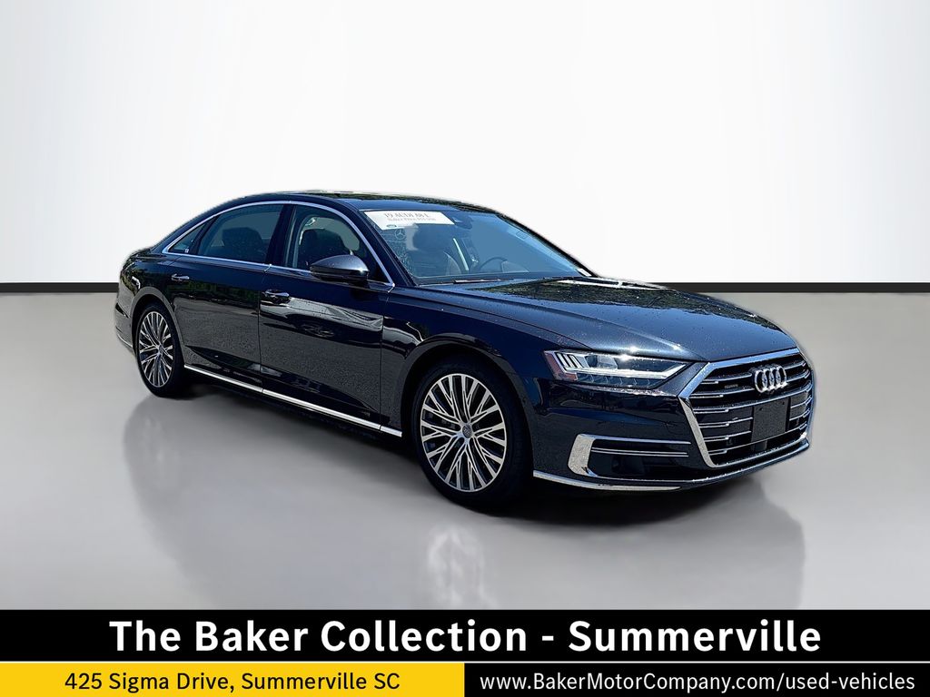 Moonlight Blue 2019 Audi A8 L 55 TFSI quattro Sedan All-Wheel Drive 8-Speed Automatic