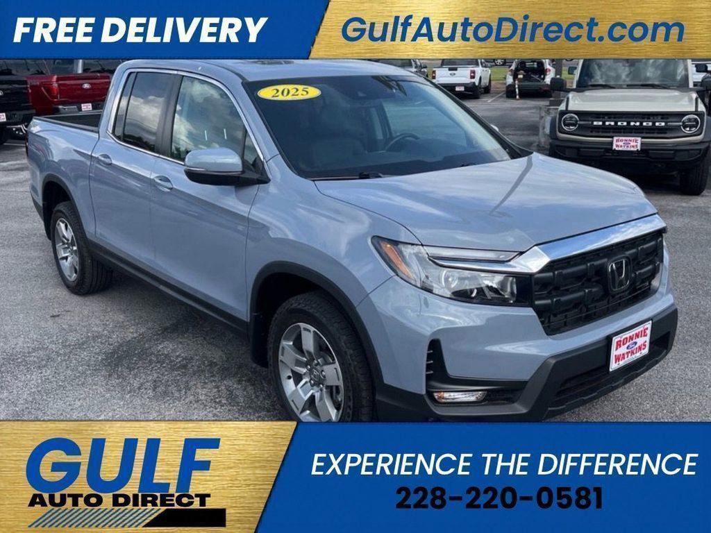 Diffused Sky Pearl 2025 Honda Ridgeline RTL AWD Pickup Truck All-Wheel Drive Automatic