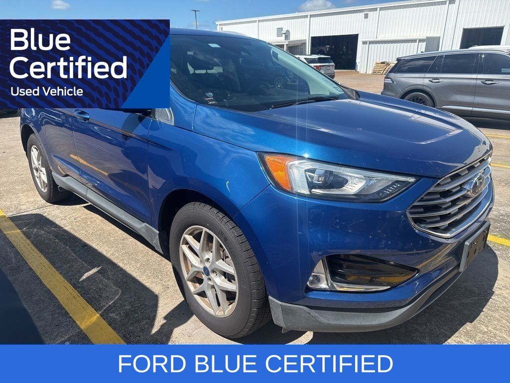 Atlas Blue Metallic 2021 Ford Edge SEL FWD SUV / Crossover Front-Wheel Drive 8-Speed Automatic