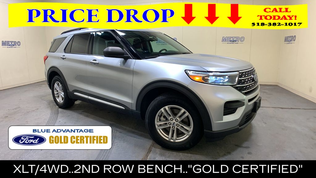 Silver Metallic 2022 Ford Explorer XLT AWD SUV / Crossover All-Wheel Drive Automatic