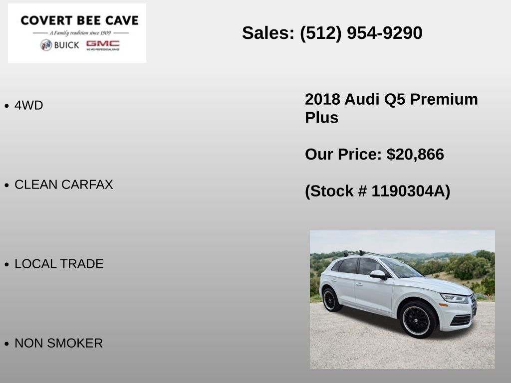 Used Car 2018 Audi Q5  2.0t For Sale Under $25,000 In Austin, Texas