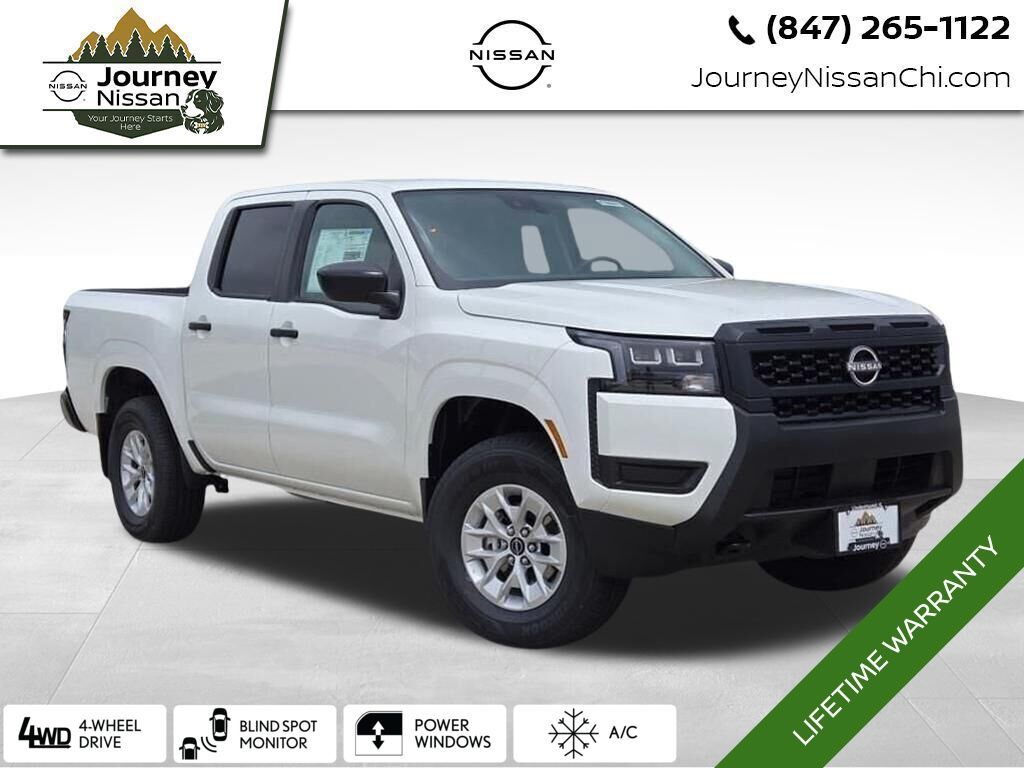 Glacier White 2026 Nissan Frontier Pickup Truck Four-Wheel Drive 9-Speed Automatic Overdrive