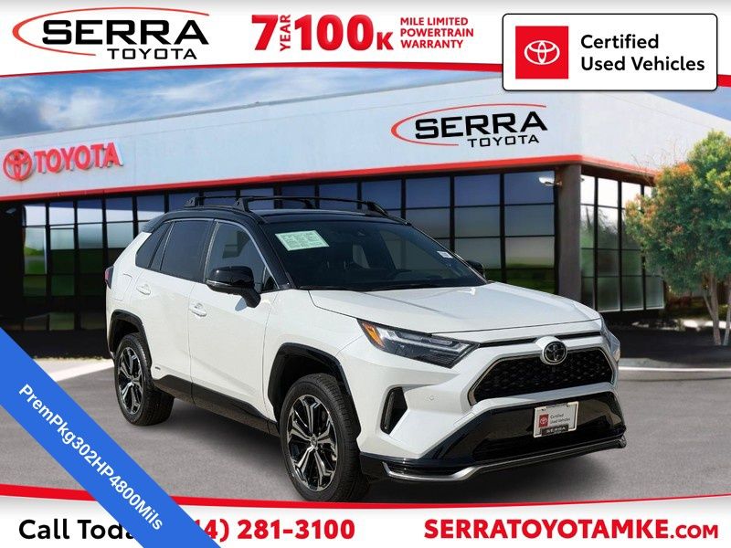 Wind Chill Pearl/Midnight Black Metallic 2023 Toyota RAV4 Prime SUV / Crossover All-Wheel Drive Continuously Variable Transmission
