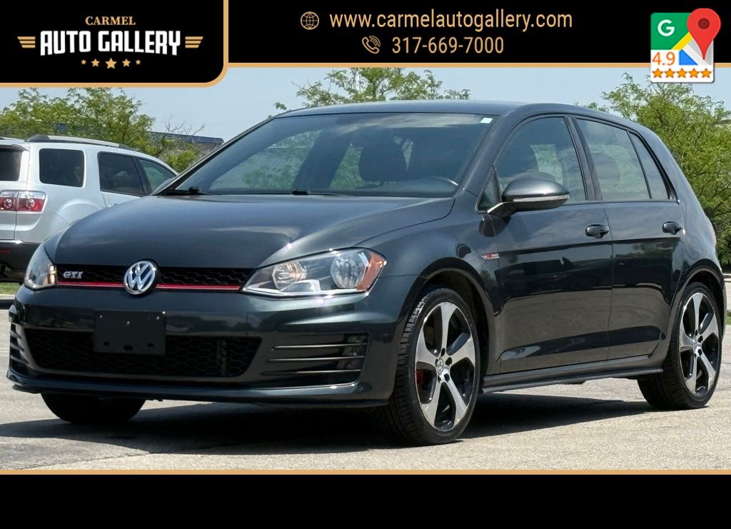 Carbon Steel Gray Metallic 2017 Volkswagen Golf GTI Hatchback Front-Wheel Drive 6-Speed Dual Clutch