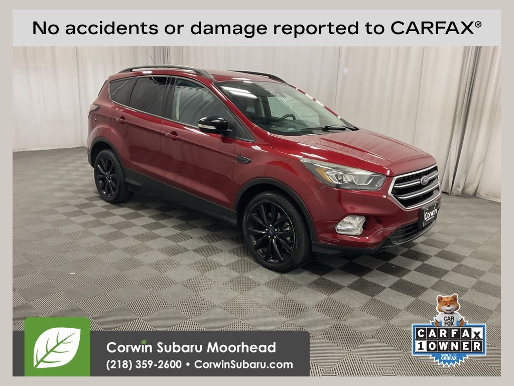 Ruby Red Metallic Tinted Clearcoat 2017 Ford Escape Titanium AWD SUV / Crossover All-Wheel Drive 6-Speed Automatic