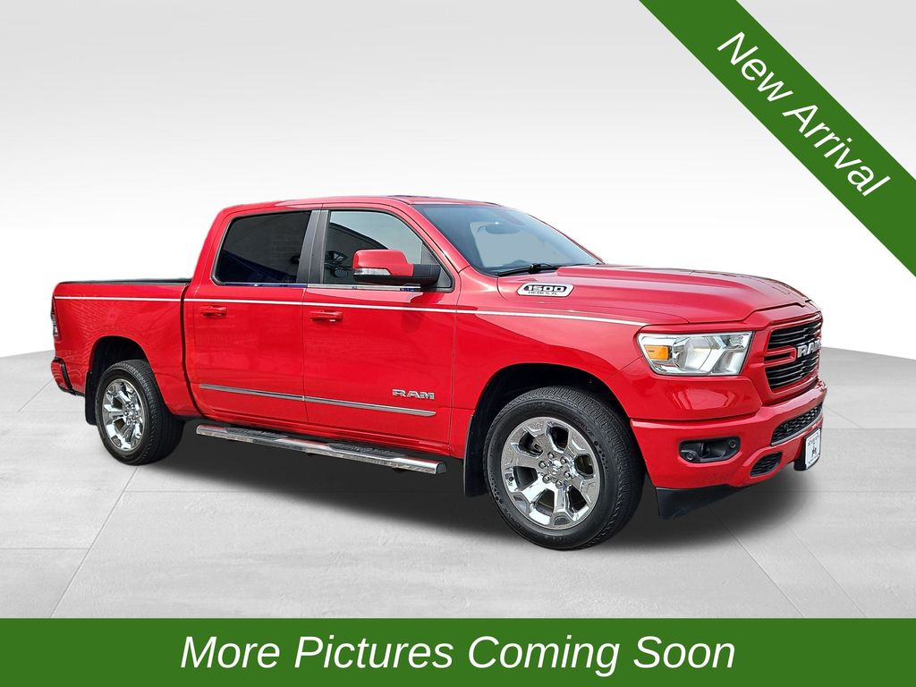 Flame Red Clearcoat 2019 RAM 1500 Big Horn Crew Cab 4WD Pickup Truck Four-Wheel Drive 8-Speed Automatic