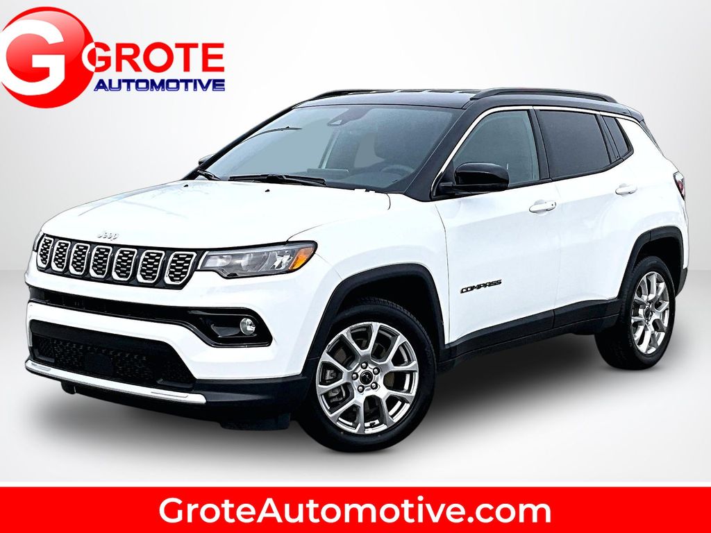 Bright White Clearcoat 2025 Jeep Compass SUV / Crossover Four-Wheel Drive 8-Speed Automatic