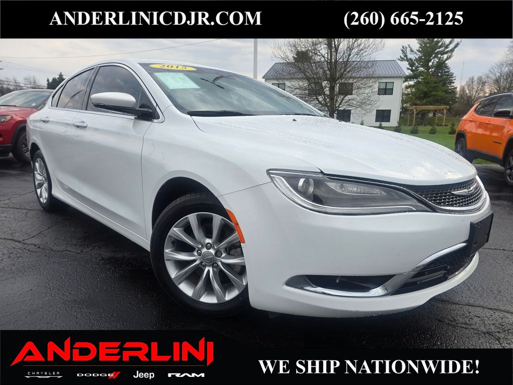 Bright White Clearcoat 2015 Chrysler 200 C Sedan FWD Sedan Front-Wheel Drive 9-Speed Automatic