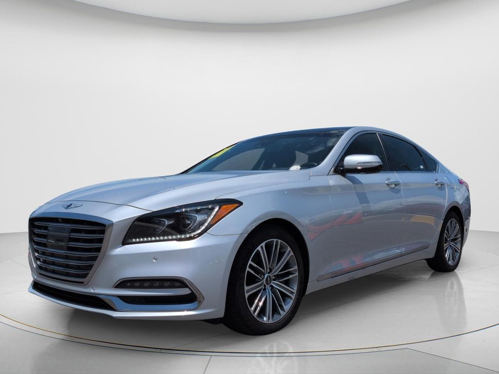 Silver 2018 Genesis G80 Sedan Rear-Wheel Drive 8-Speed Automatic