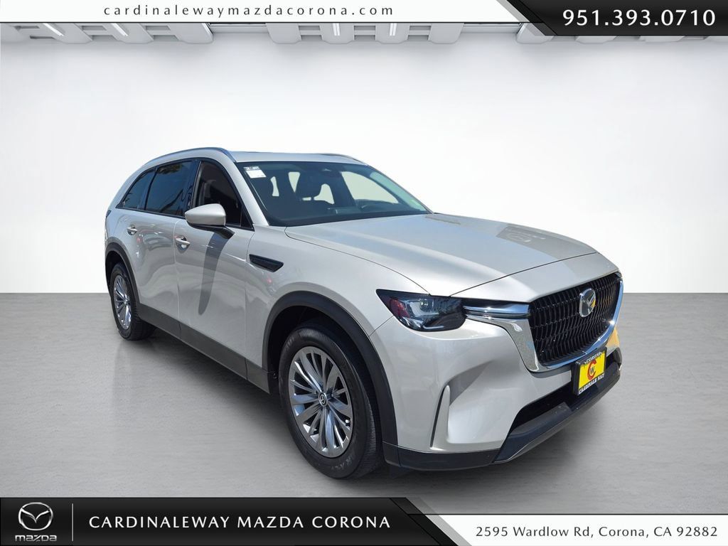 Gray (Platinum) 2024 Mazda CX-90 3.3 Turbo Preferred AWD SUV / Crossover All-Wheel Drive 8-Speed Automatic