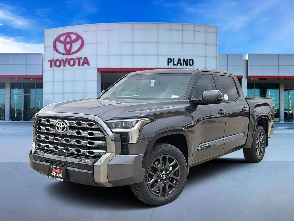 Gray 2026 Toyota Tundra Platinum CrewMax Cab 4WD Pickup Truck Four-Wheel Drive Automatic