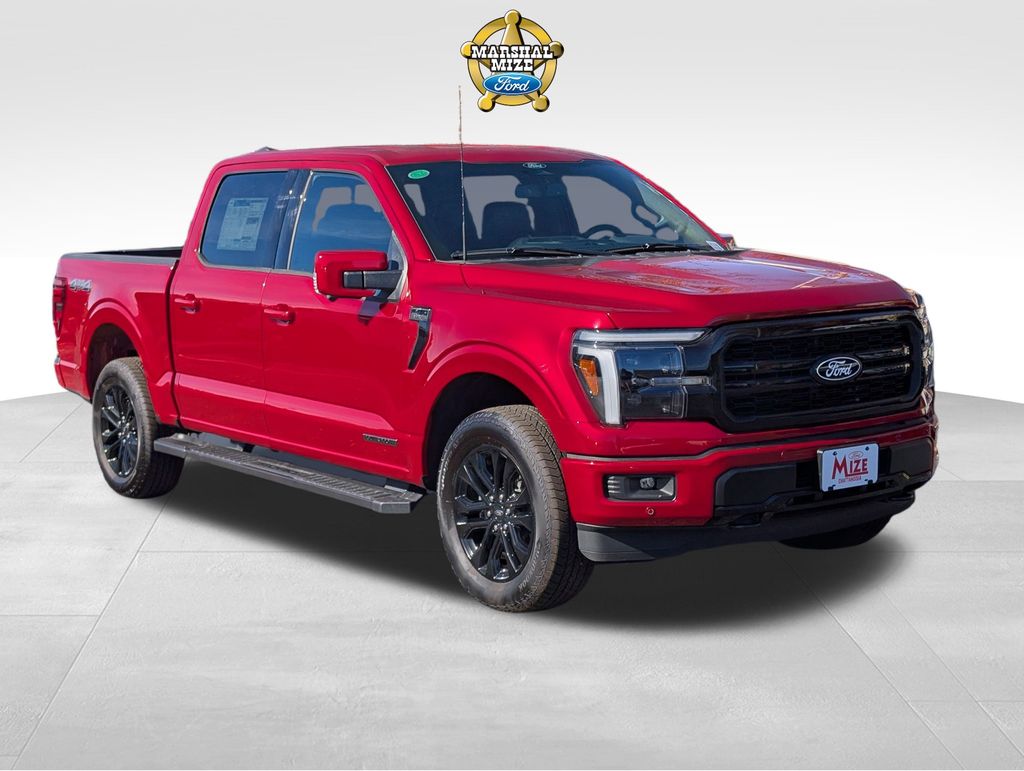 Rapid Red Metallic Tinted Clearcoat 2025 Ford F-150 Lariat SuperCrew 4WD Pickup Truck Four-Wheel Drive Automatic