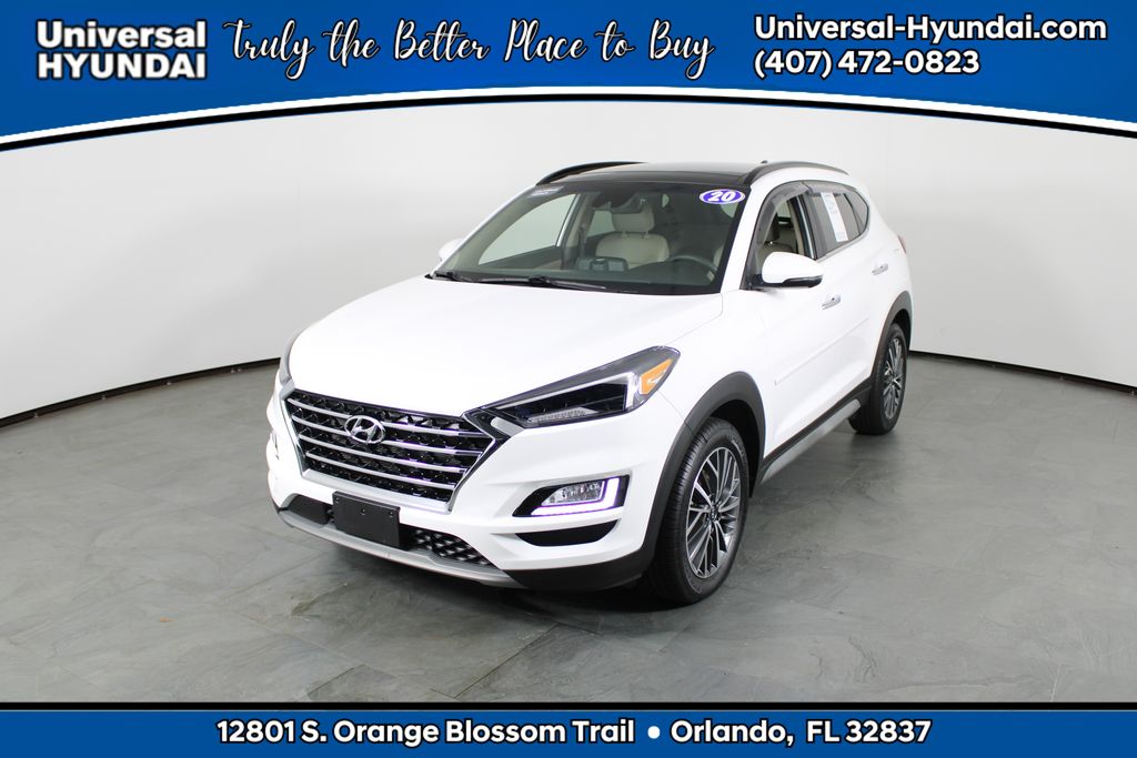 Winter White 2020 Hyundai Tucson SUV / Crossover All-Wheel Drive 6-Speed Automatic