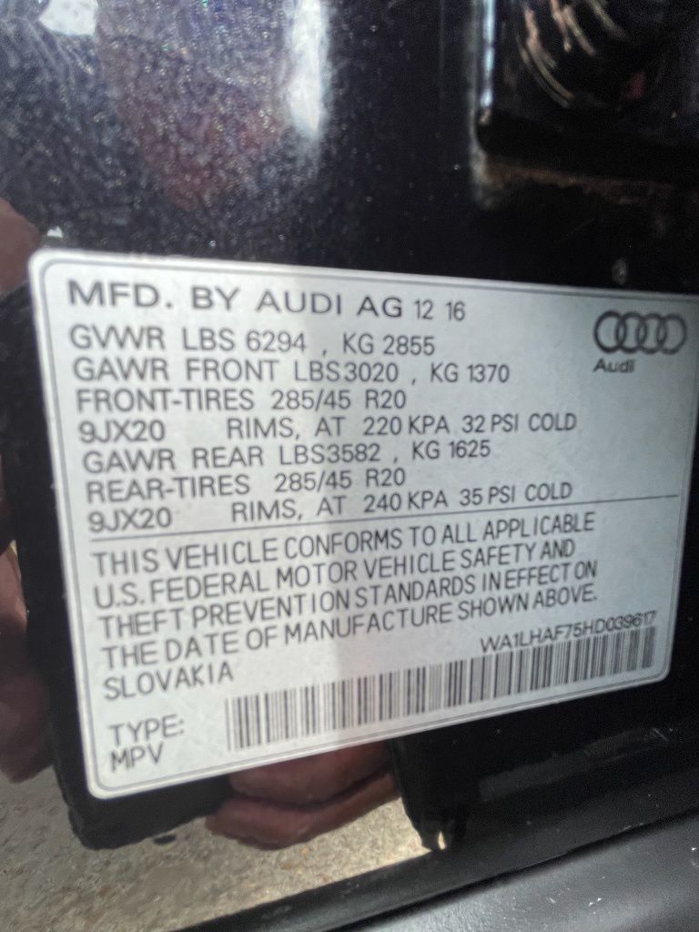 2017 Audi Q7 2.0T Premium Plus Black at Autostrade