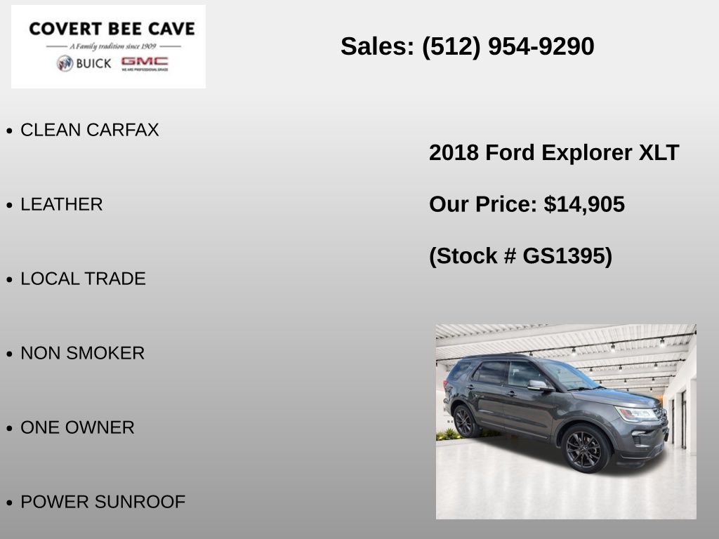 Used Car 2018 Ford Explorer  Xlt For Sale Under $15,000 In Austin, Texas