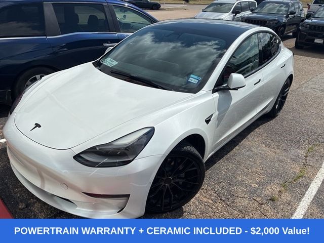 White 2021 Tesla Model 3 Sedan Rear-Wheel Drive 1-Speed Automatic