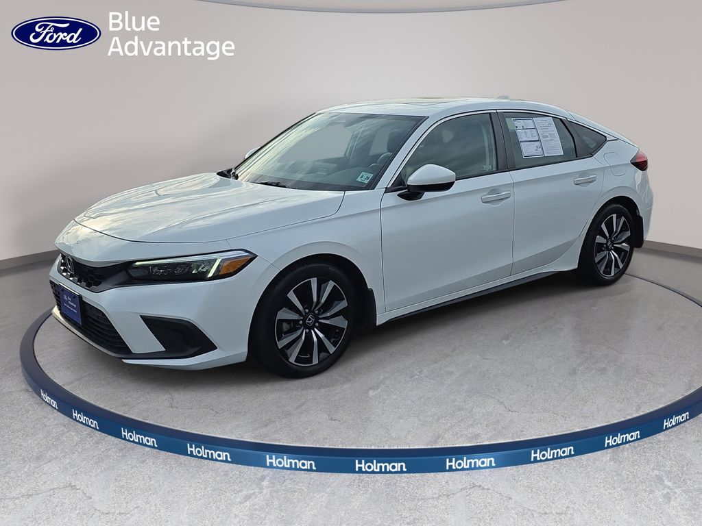 Platinum White Pearl 2023 Honda Civic Hatchback EX-L FWD Hatchback Front-Wheel Drive Continuously Variable Transmission