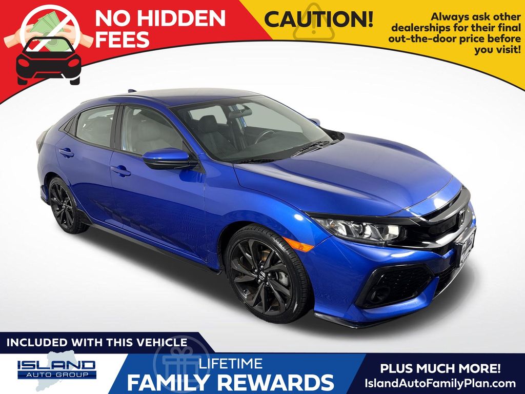 Blue 2018 Honda Civic Hatchback Hatchback Front-Wheel Drive 6-Speed Manual