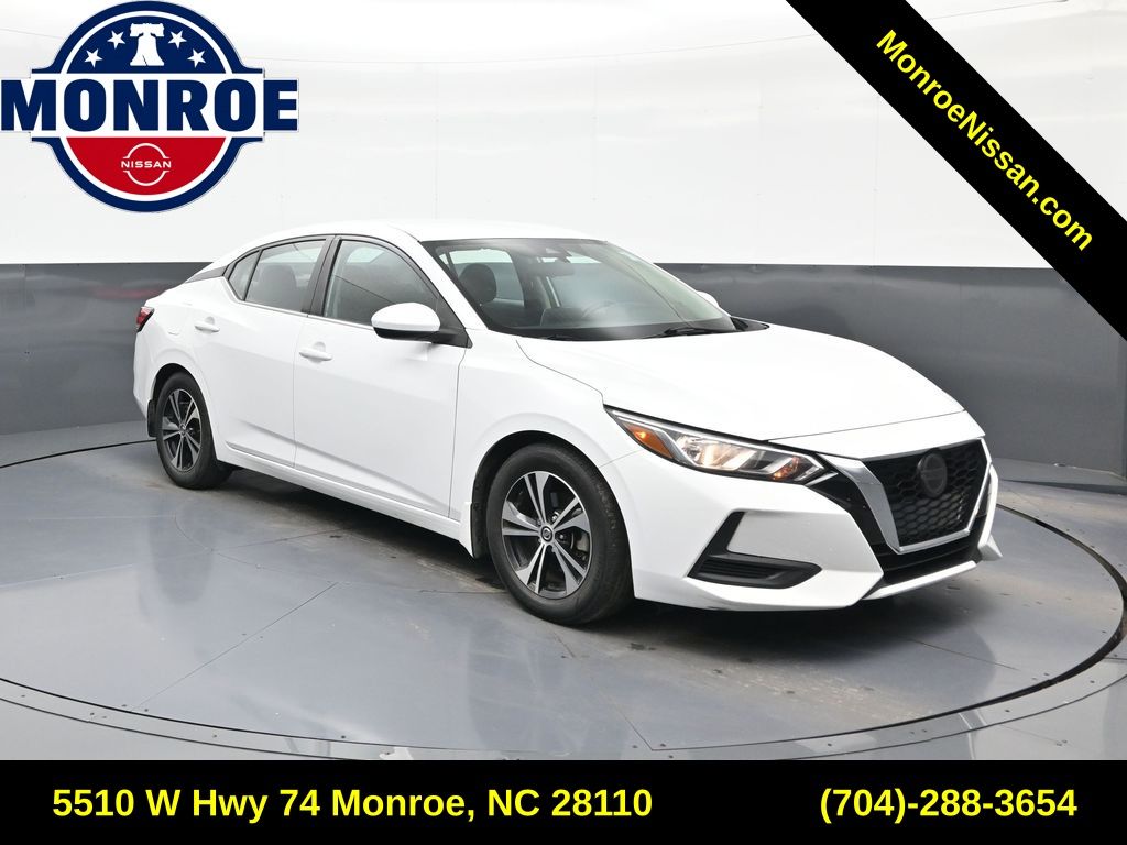 White (Fresh Powder) 2021 Nissan Sentra Sedan Front-Wheel Drive Continuously Variable Transmission