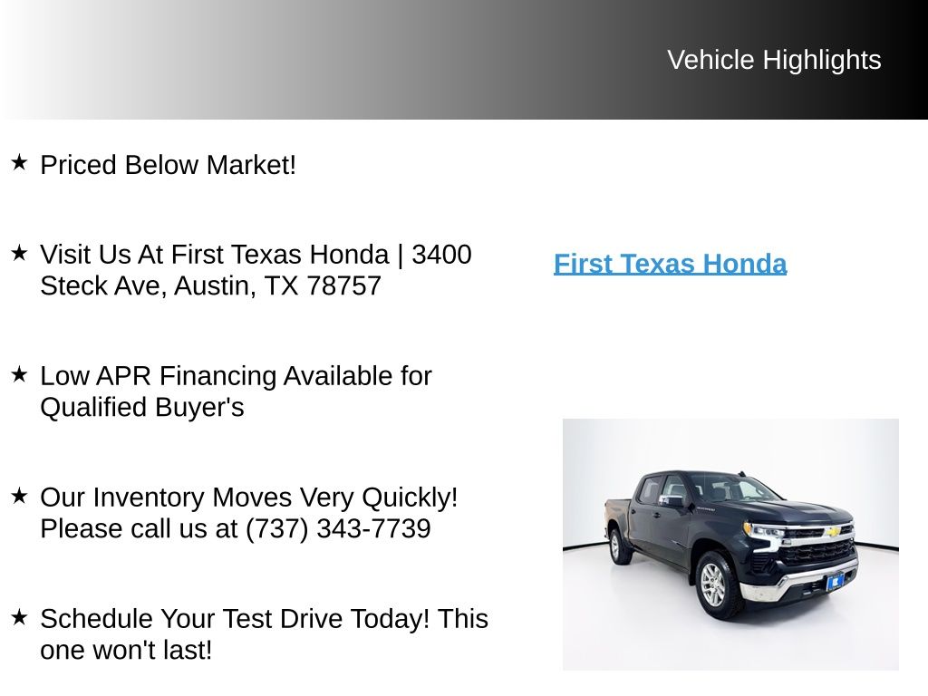 Used Car 2023 Chevrolet Silverado 1500  Lt For Sale Under $30,000 In Austin, Texas
