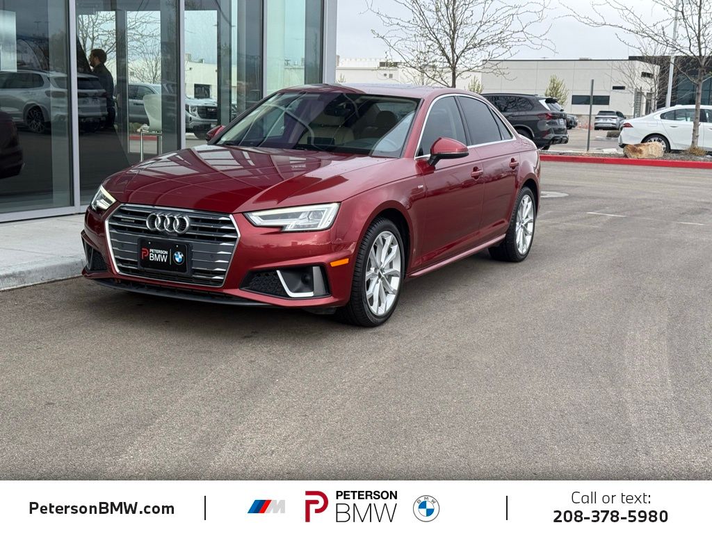 Matador Red Metallic 2019 Audi A4 quattro Prestige 45 TFSI Sedan All-Wheel Drive 7-Speed Automatic