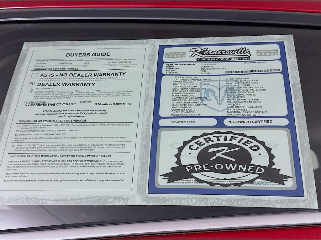 Used 2024 Red Nissan SV image 37