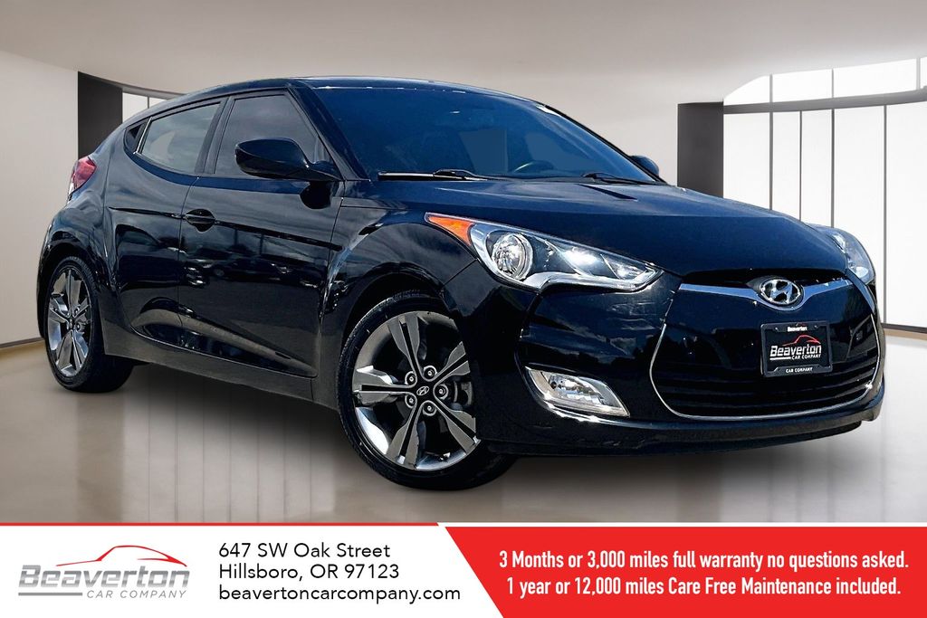 Ultra Black Pearl 2016 Hyundai Veloster Coupe Front-Wheel Drive 6-Speed Dual Clutch