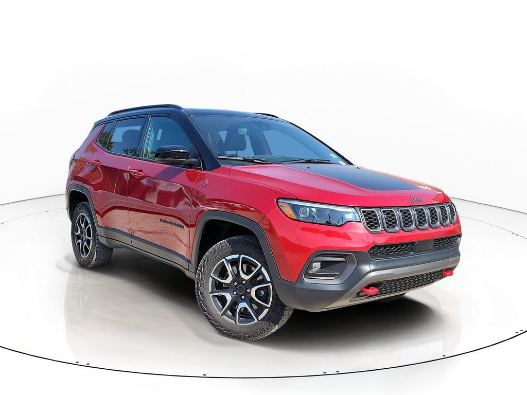 Red Hot Pearlcoat 2025 Jeep Compass SUV / Crossover Four-Wheel Drive 8-Speed Automatic