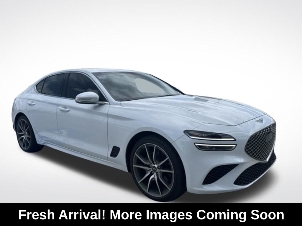 Uyuni White 2023 Genesis G70 Sedan Rear-Wheel Drive 8-Speed Automatic